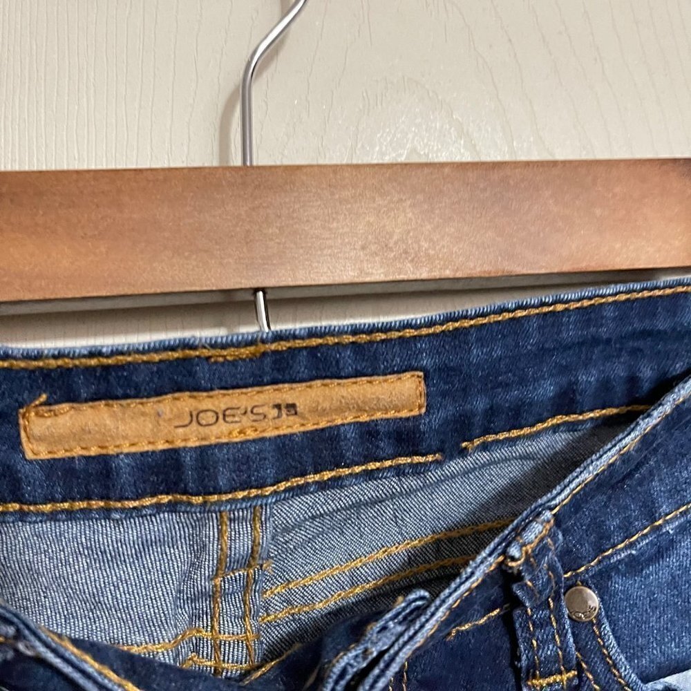 Joes Jeans Kids Girls Dark Wash Distressed Raw Hem Stretch Slim Jeans Size 12 - Picture 2 of 11